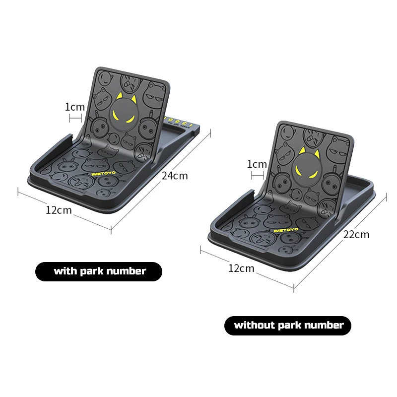 3 in 1 Anti-slip Car Phone Holder Parking Lot Dashboard Silicone Mat GPS Bracket Cellphone Smartphone Number Stand Accessories