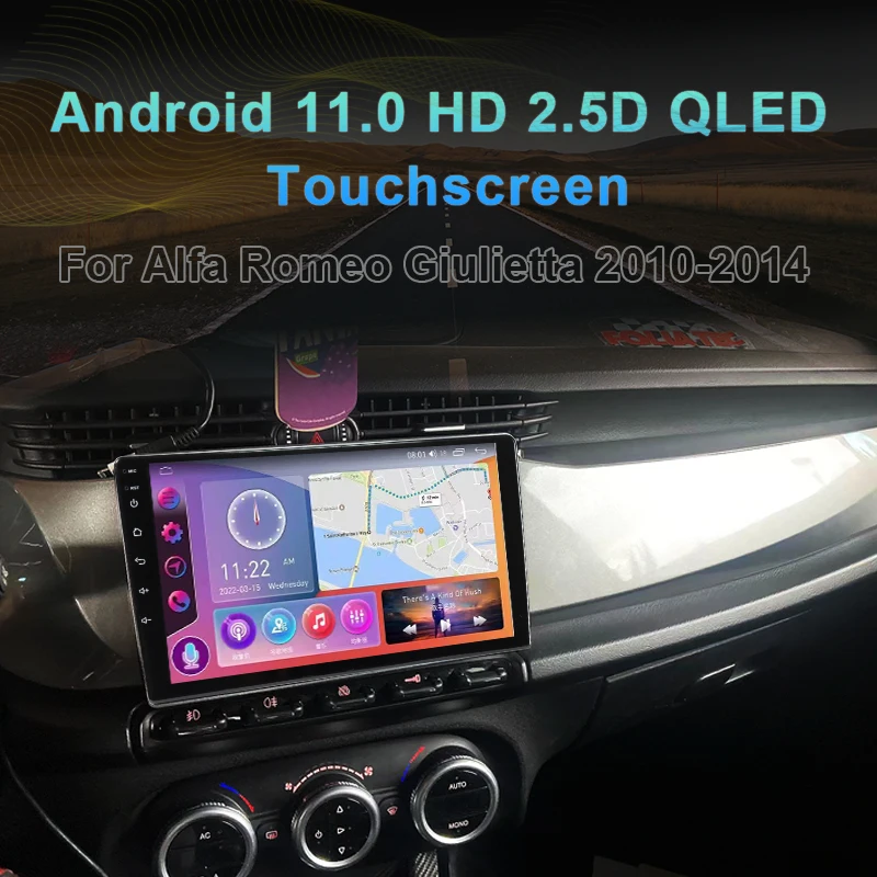 Car Radio Stereo For Alfa Romeo Giulietta 2010 - 2014 8+128G Wifi DSP GPS Carplay+Auto NAVI Multimedia Player left hand driving