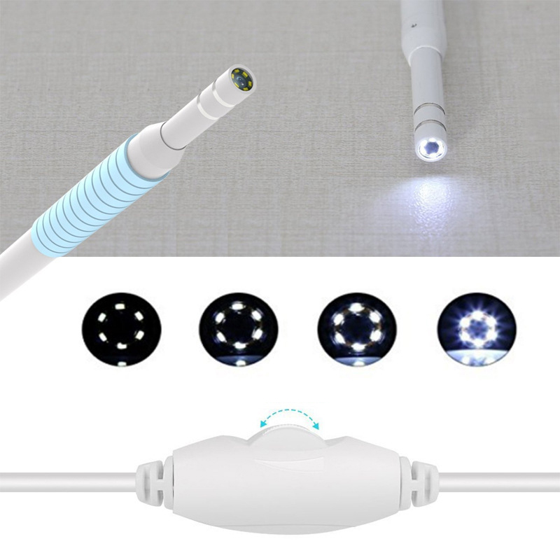 Scope Camera Endoscope 5.5mm Visual Ear Camera HD Mouth Nose Ear Endoscope With Earwax Cleaning Tool Protable Household