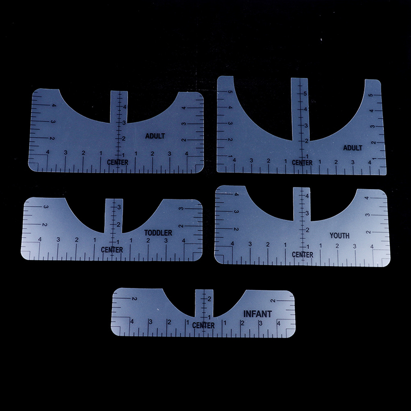 4/5pcs/kit T-shirt Alignment Ruler Professional T-Shirt Ruler Guide Kits DIY Sewing Tools