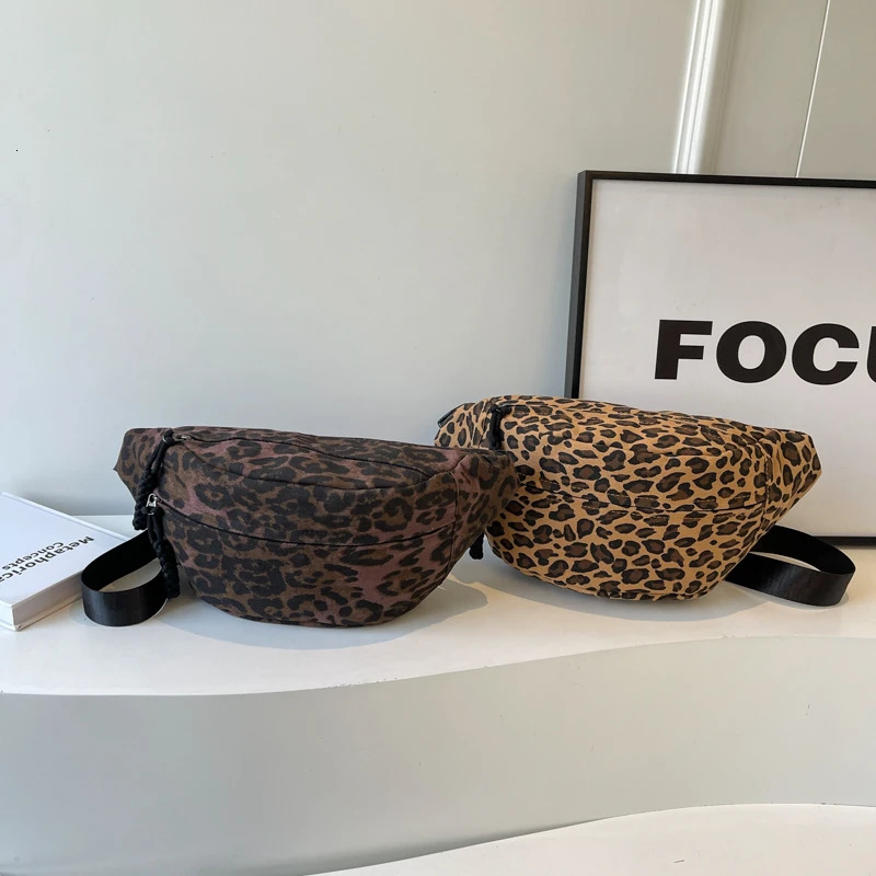 2024 Hot Selling Women's Large Capacity Leopard Pattern Solid Color Zipper Nylon Crossbody Fashion Shoulder Bag H6.29#24 ddmy 98ac