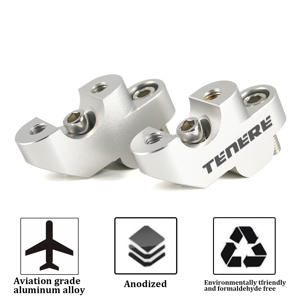 For YAMAHA XT660Z Tenere XT 660 Z Motorcycle Accessories HandleBar Riser Handle Bar Mount Clamp Adapter 22mm 7/8" CNC aluminum