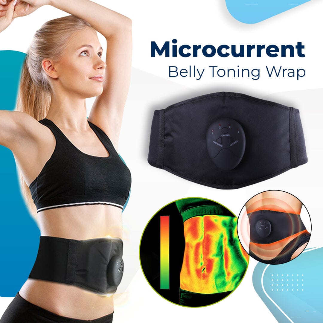 Microcurrent Belly Toning Wrap Trainer Abdominal Muscle Stimulator Back Arm Leg Body Slimming Waist Belly Weight Loss Fitness