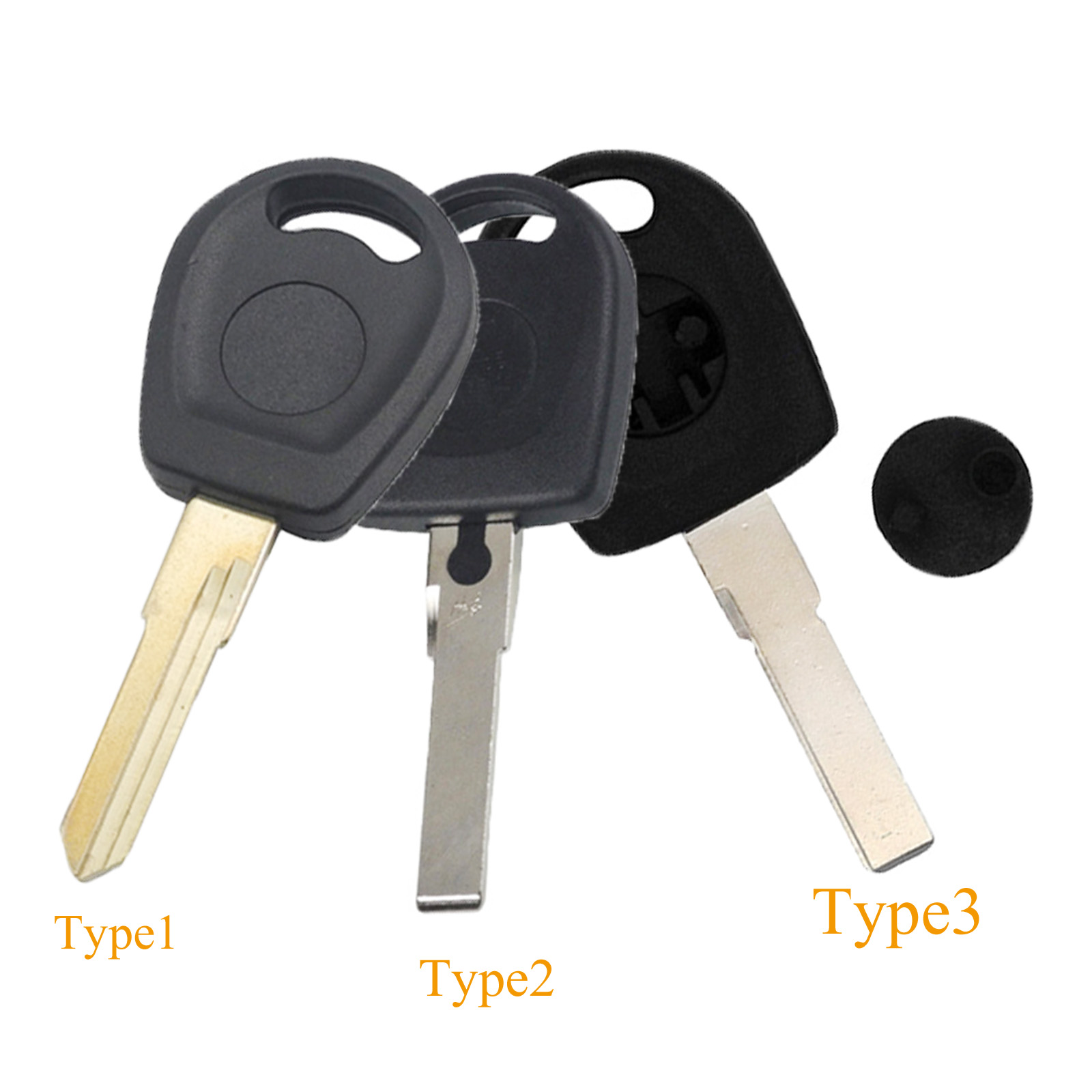 jingyuqin 10pcs Replacement Transponder Chip Remote Case Key Shell Fob For VW Volkswagen Golf POLO BORA PASSAT Jetta