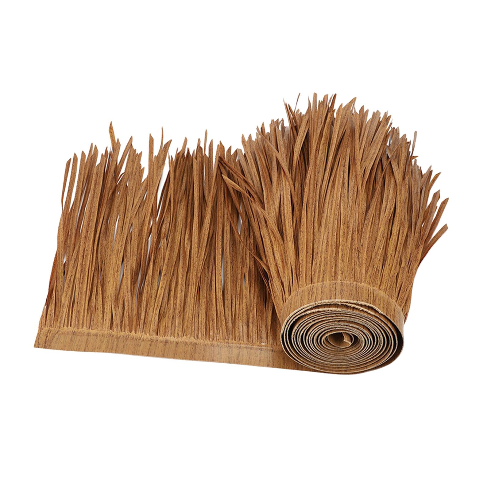 Straw Roof Thatch Artificial Palm Thatch Fake Grass Skirting Roof Panel Palm Thatch Roll for Bar