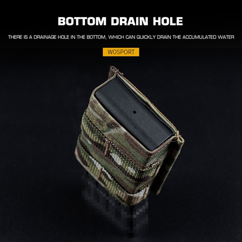 FAST 5.56 Single Magazine Pouch (Medium) MOLLE Rifle Mag Bag Quick Draw M4 M14 M16 AR-15 Magazine Holster Hunting Accessories