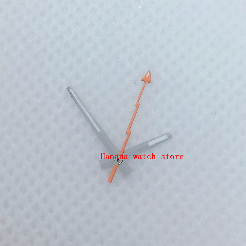 Orange Second Watch Bend Hands Green luminous fit Miyota 8205,8215,821 series Movement automatic mens watch