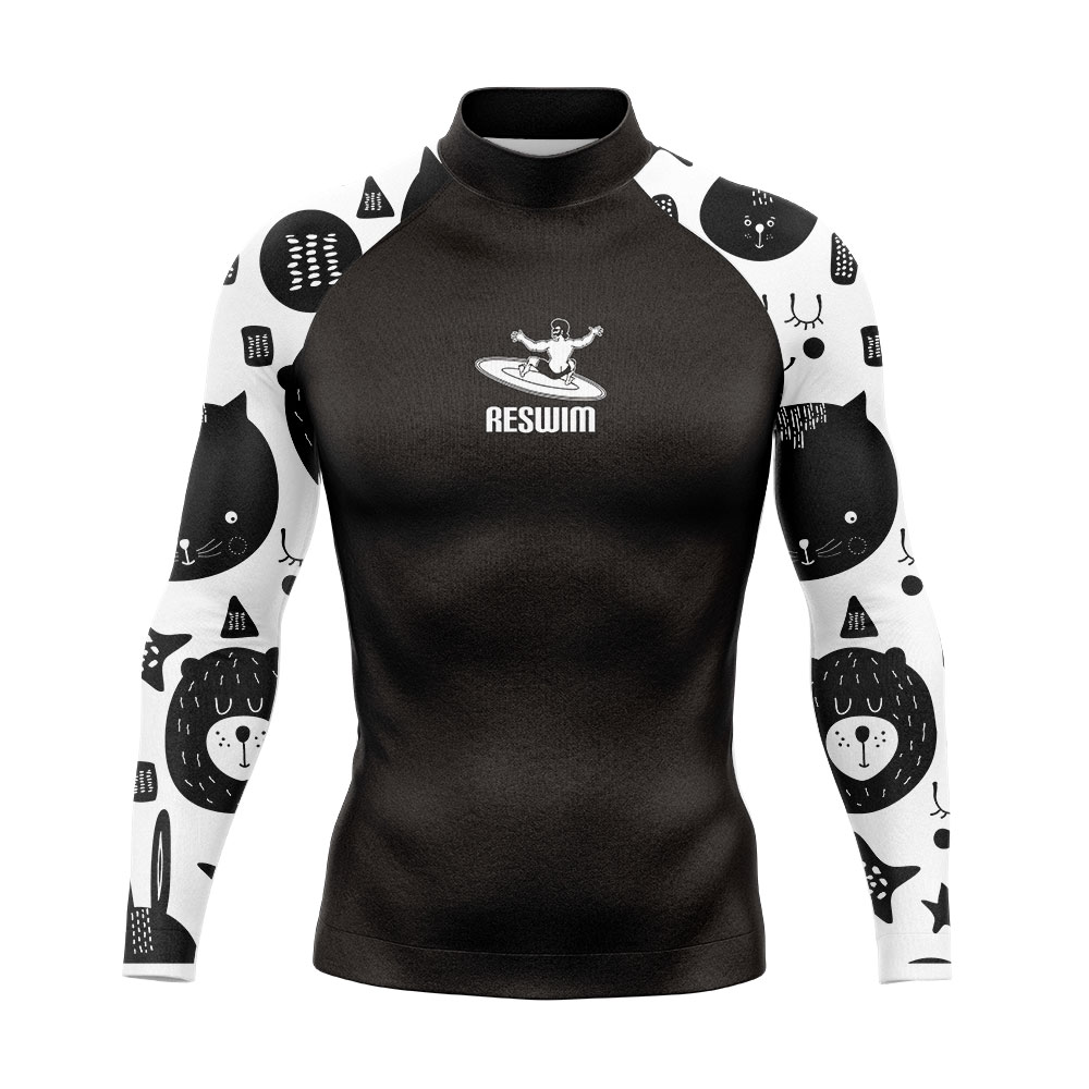 2023 Men's Rashguard Long Sleeve T-Shirts Surfing Shirts Quick Dry SkinSuit Diving Swimming Tight UPF 50+ Rash Guard Gym Clothes