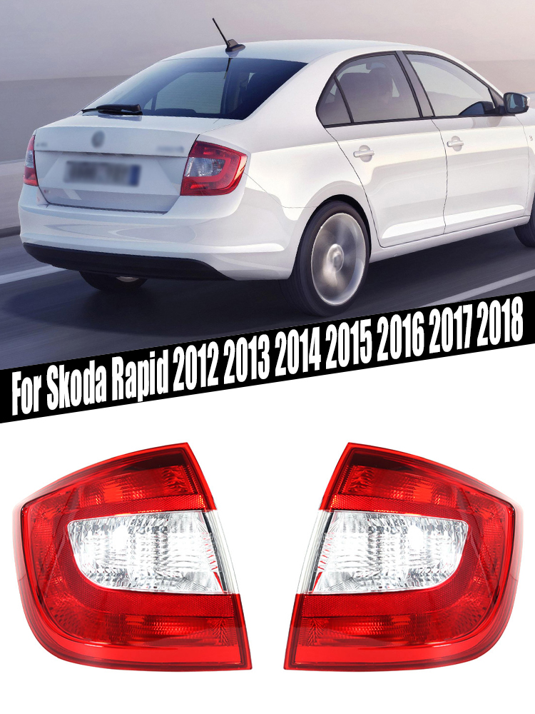 Rear Tail Light Tail Lamp Without Wire Board Bulbs For Skoda Rapid 2012 2013 2014 2015 2016 2017 2018 Car-styling