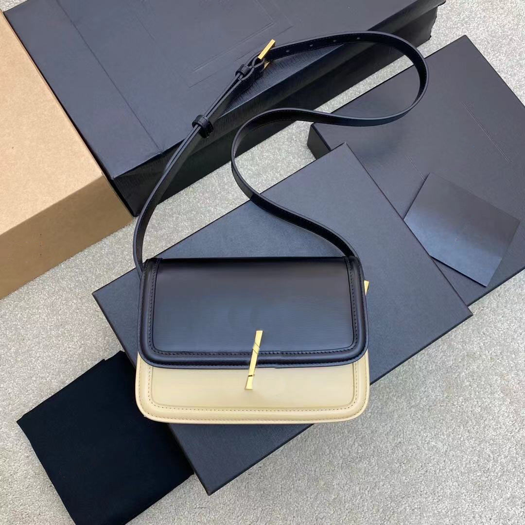 Womens Solferino Messenger Size Handbags Tote Tofu Lady Cowhide Clutch Designer Bags High Quality Flip Crossbody Shoulder Travel Class C b5a6