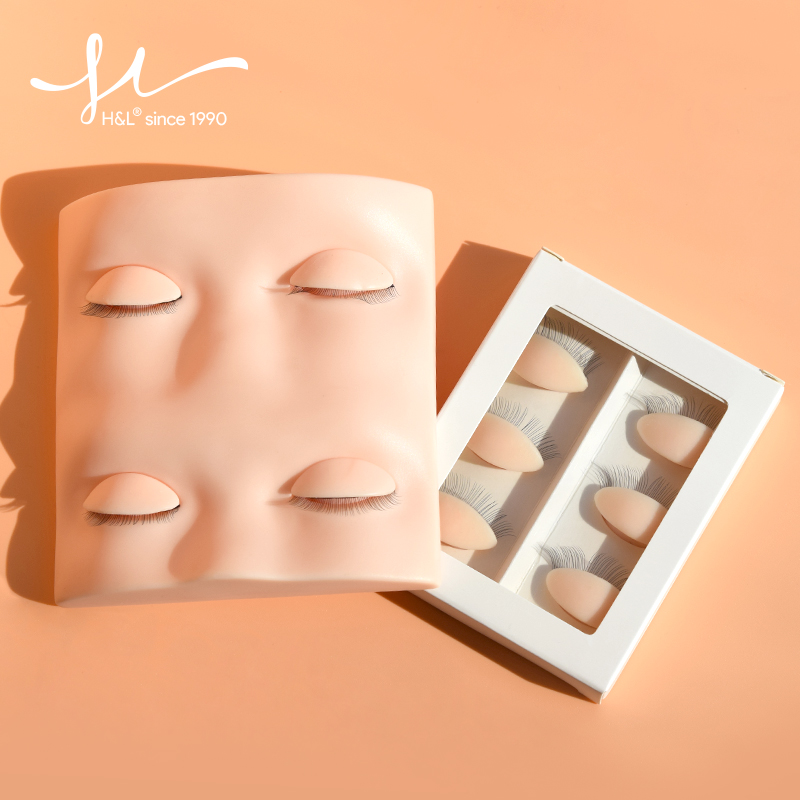 H&L Since 1990 Eyelashes Extensions Silicone Gel High Quality Replaceable Eyes Mannequin Head Makeup Tools