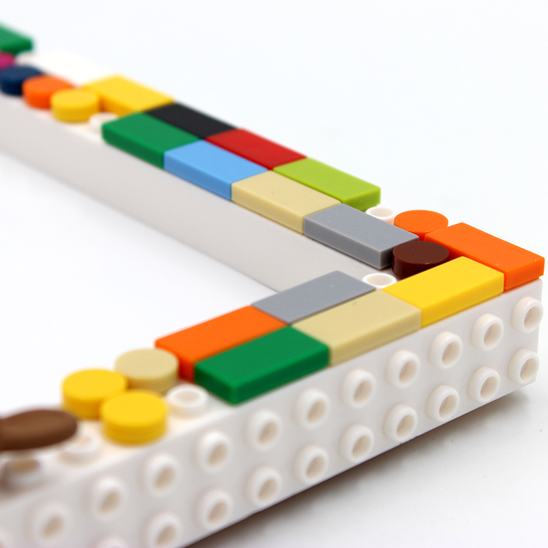 Pinliving Love DIY Baby Building Block Photo Frame Set Simple Advertisement Handmade Creative Gift Moss Password H260306