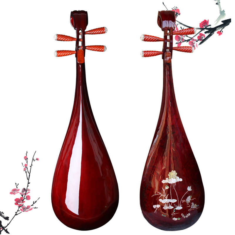 Professional Pipa Lute Instrument Rosewood Pi Pa Chinese Ethnic Musical Instruments Aldult Lute China Style Ukulele Guitar Gifts