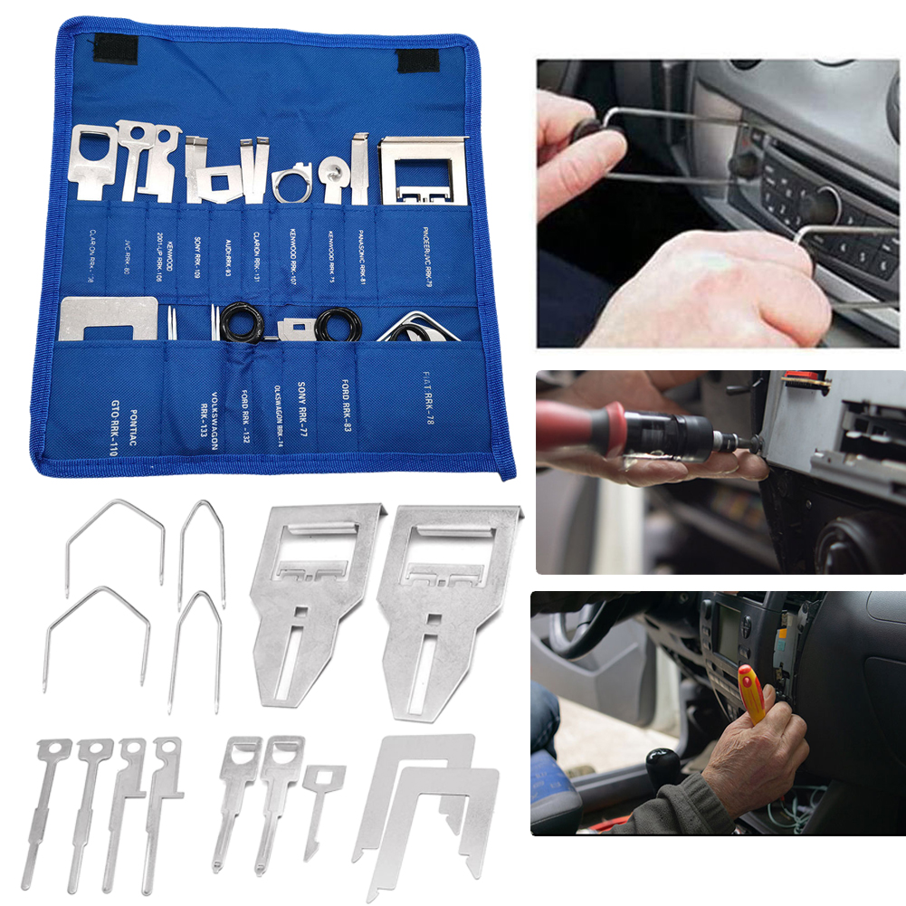 38Pcs Car Speaker Disassembly Tool Set Car Audio Release Keys Extractor Automobile Stereo CD Player Radio Removal Repair Tool