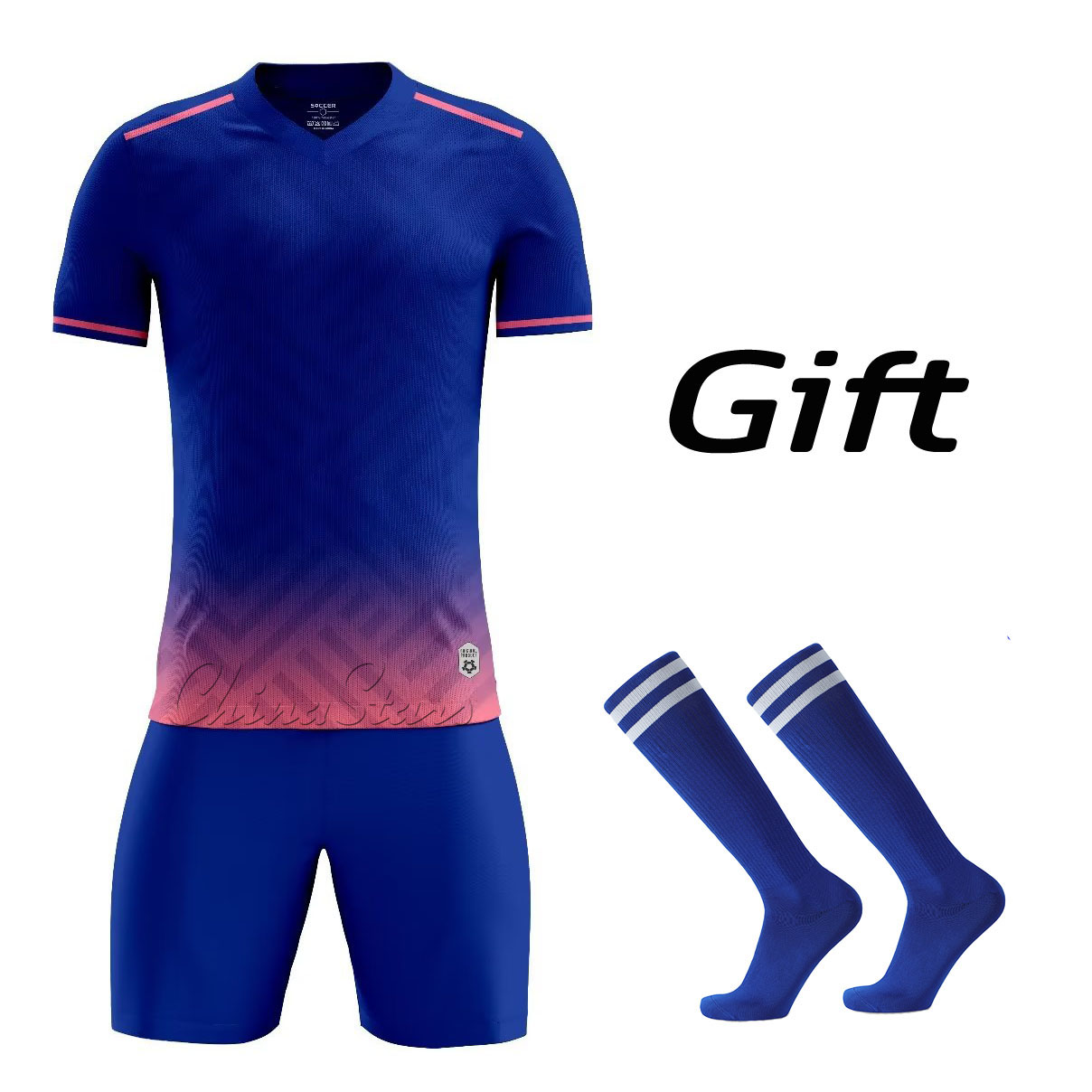 Men Kids Football Jersey Socks Personalized Soccer Shirt Set Custom Soccer Uniforms Breathable Training Football Uniform For Boy