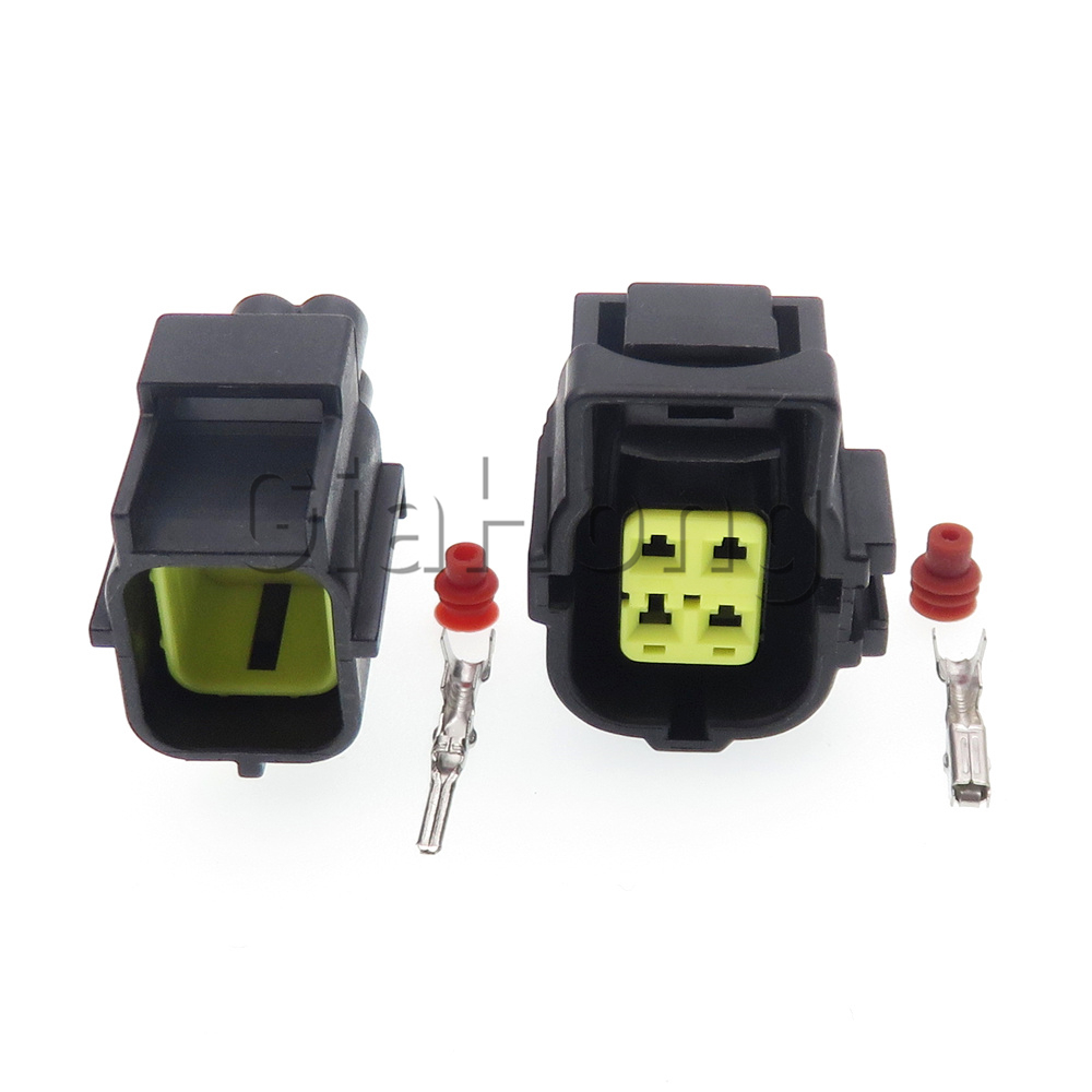 1 Set 4 Ways Starter Auto Parts 184248-1 Auto Replacement Socket with Terminal and Rubber Seals Car Wiring Waterproof Connectors