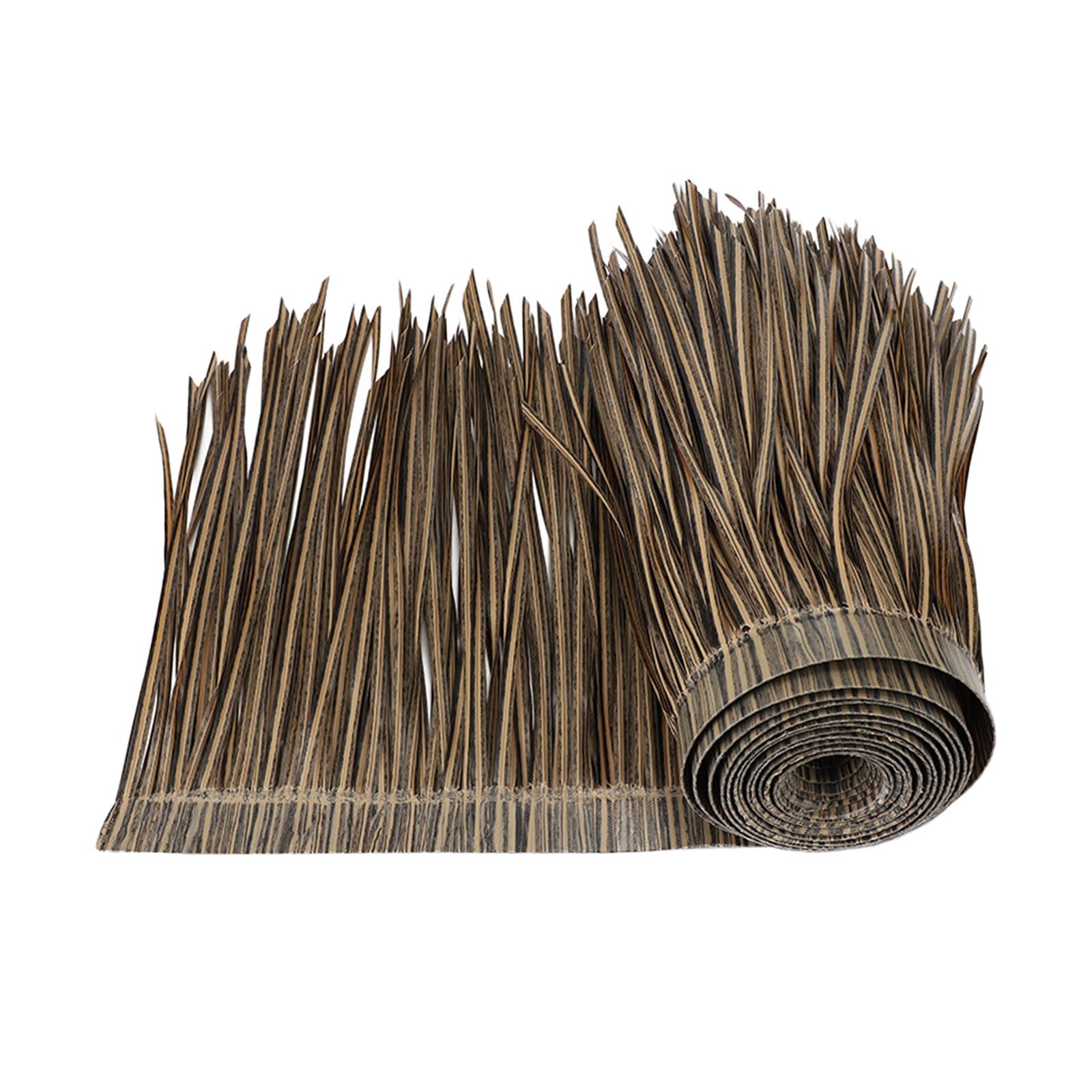 Straw Roof Thatch Artificial Palm Thatch Fake Grass Skirting Roof Panel Palm Thatch Roll for Bar