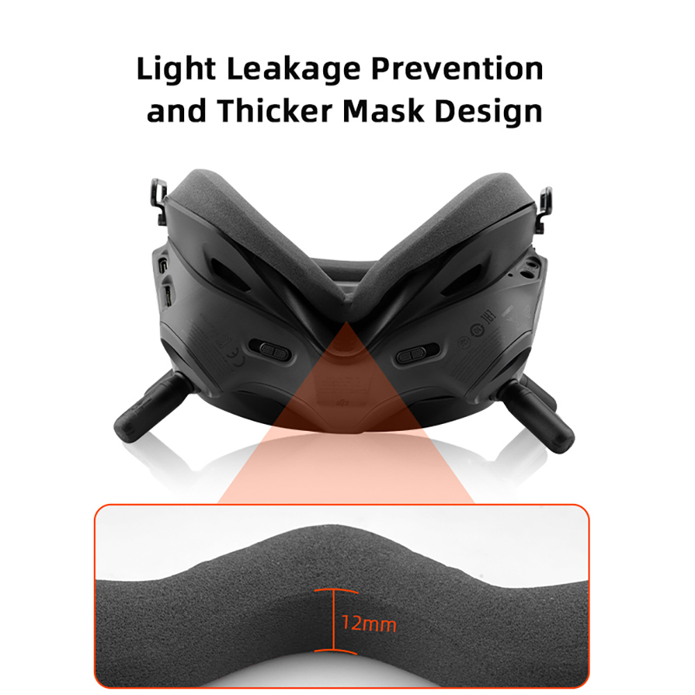Eye Mask Pads for DJI Goggles V2 Adjustable Sponge Comfortable Skin friendly Face Cover For FPV Combo Drone Glasses Accessories