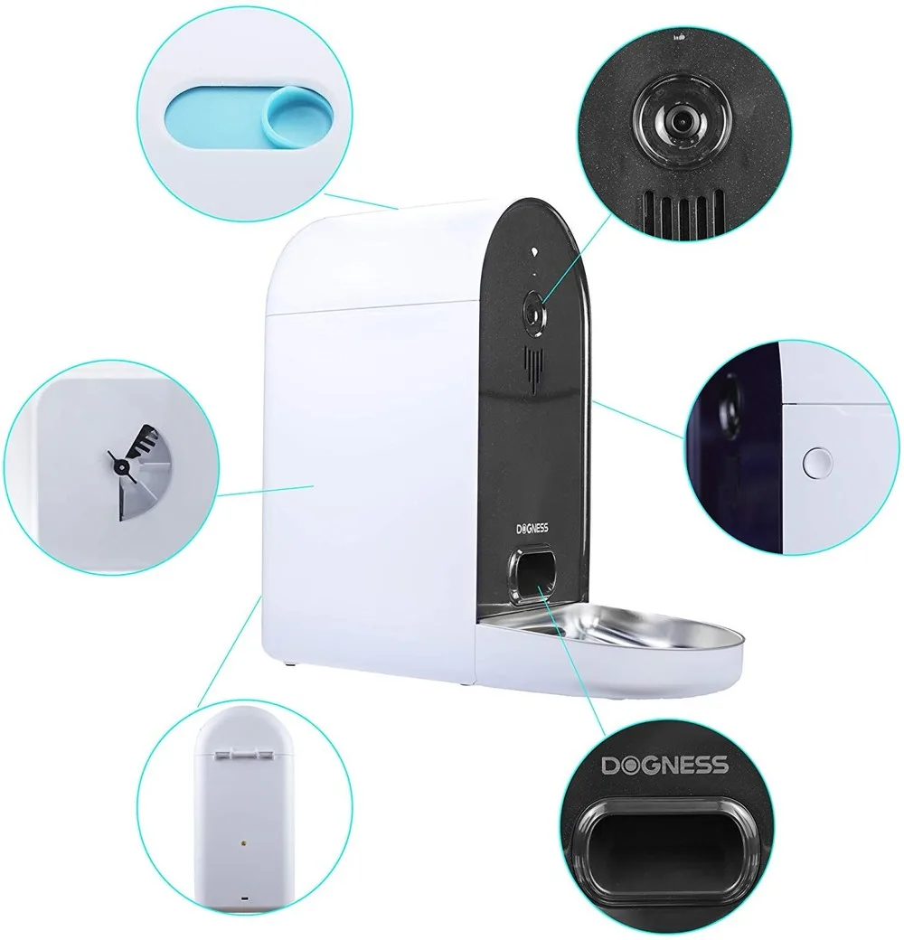 free shipping 6L Automatic Camera WiFi Dog Feeder Large Capacity App Control Food Dispenser interactive cat feeder bowl pet supplies