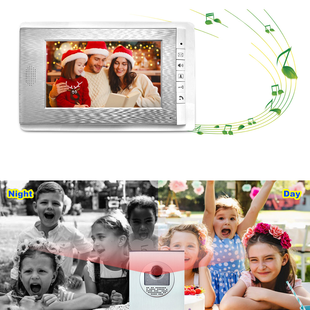 7" Video Doorbell Intercoms For Apartment Door Bell RFID Card Intercom With Camera Monitor System Doorphone Intercom With Camera