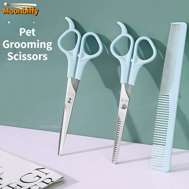 Pet Grooming Scissors Straight Shears Cats Animal Hair Thinning Scissors Pet Accessories Hair Cutting Tool Dog Hair Scissors