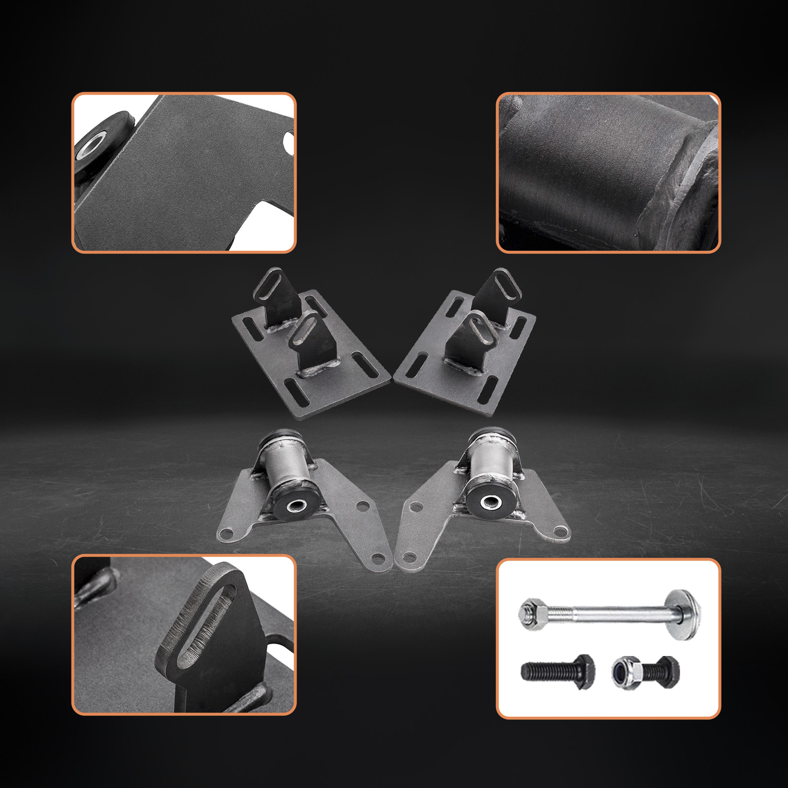 Engine Mount Adapter Kit for LS1 LS2 LS3 LS6 LSX LQ4 LQ9 4.8L 5.3L 6.0L 6.2L