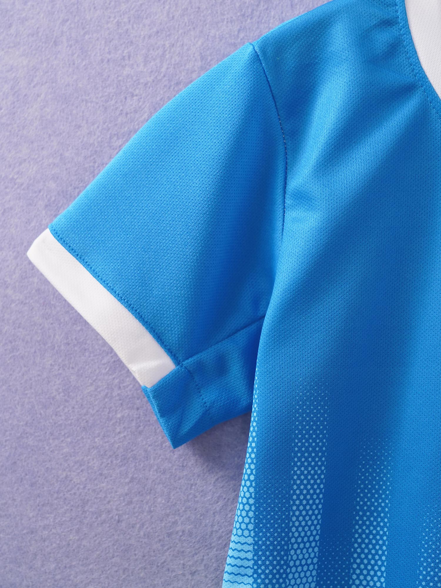 Kids Boys Girls Quick-Drying Football Uniform Round Neck Short Sleeve T-shirt with Drawstring Elastic Waistband Shorts