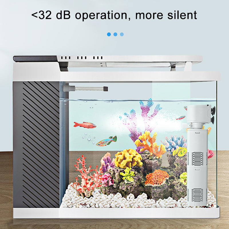 Aquarium Filter Pump Fish Tank Submersible Silent Air Oxygen Aerator Water Change Pump Aquarium Air Pump Wave Maker 220v