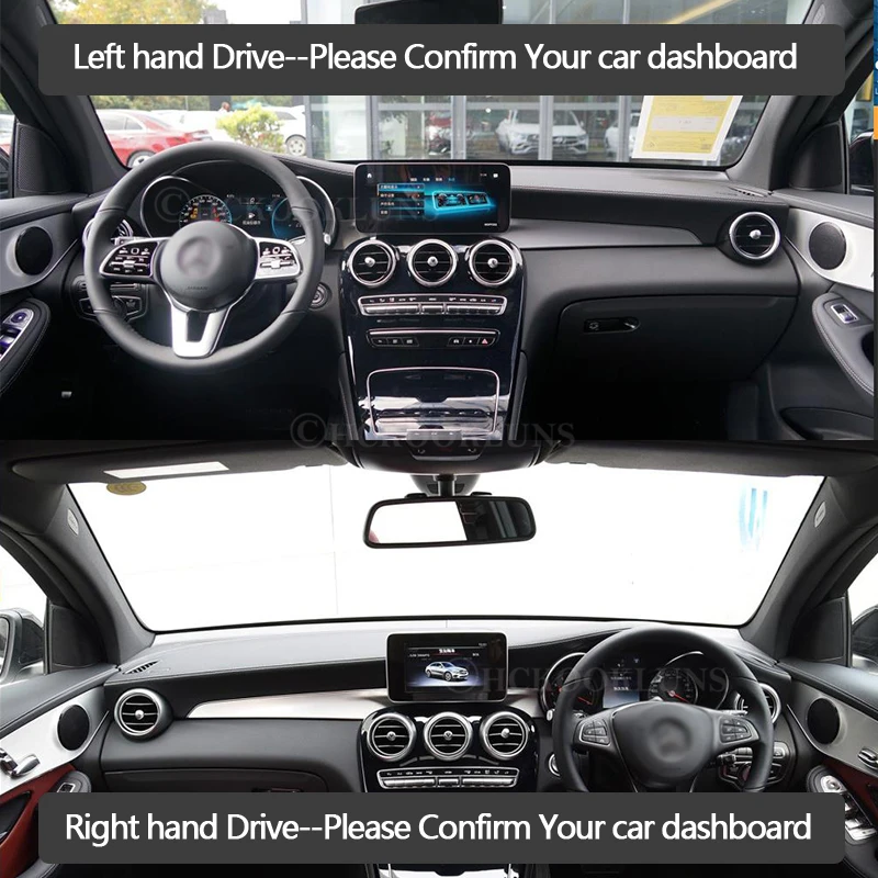 Dashboard Cover Protective Pad for Mercedes Benz GLC Class Coupe X253 C253 2016~2020 Car Accessories Sunshade Carpet 300 200 220