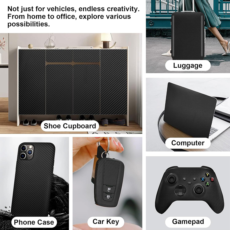 Car Accessories High Quality 4D Carbon Fiber Vinyl Roll Film Stickers 152cm*50cm Waterproof Styling DIY Tuning Part Sticker for Motorcycle Automobiles