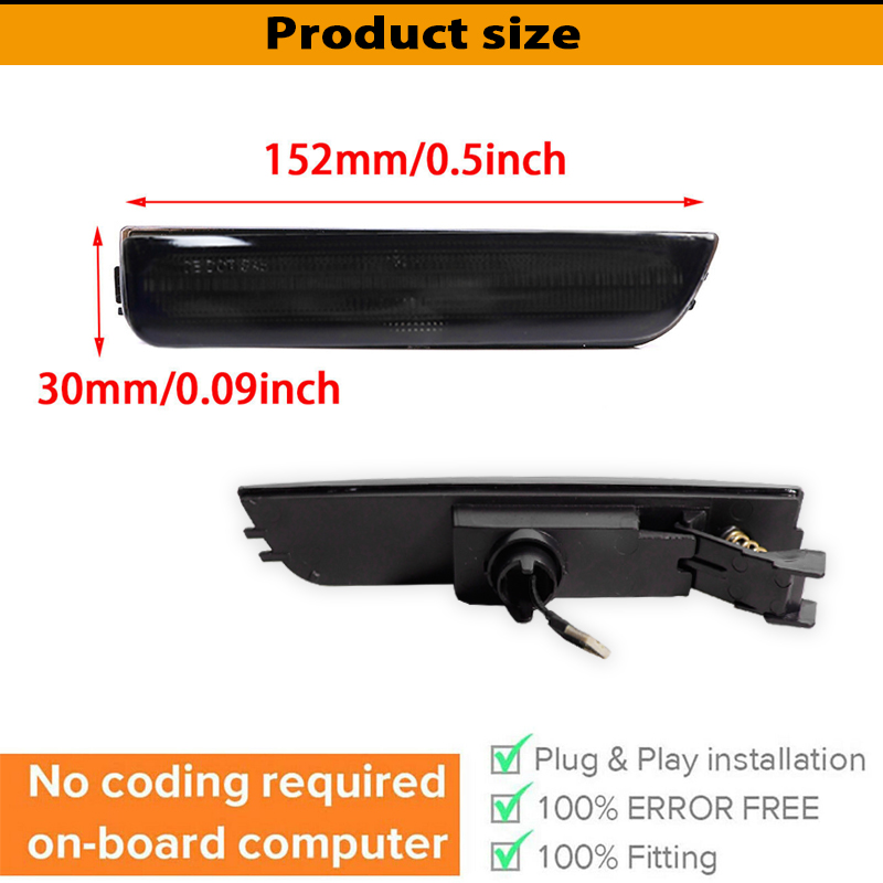 iJDM Car Front Corner Bumper T10 Side Marker Light For 2001-2005 Volkswagen Passat B5.5 Amber Turn SignalLights/Driving Lights