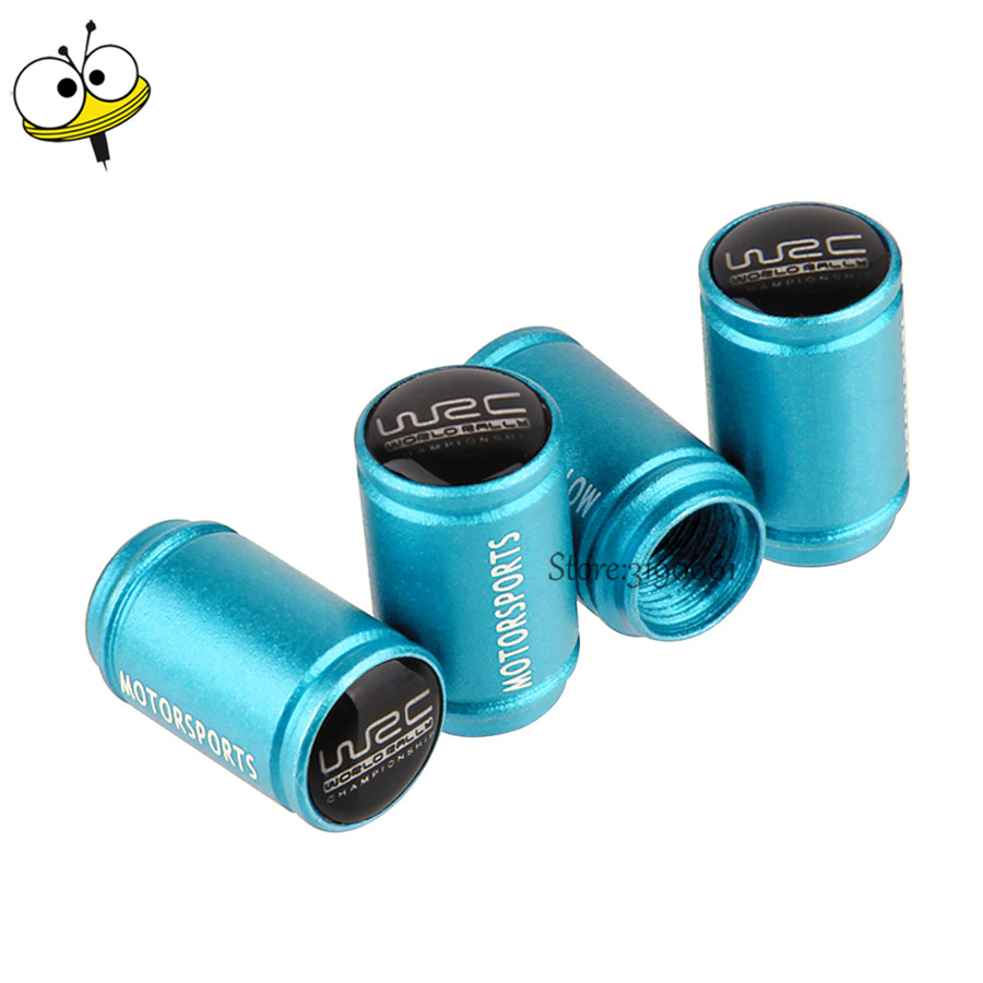 Car Styling Auto Wheel Tire Valve Stem Caps Rim Sticker for WRC for Infiniti Opel Peugeot Fiat Vauxhall Ford Toyota Volkswagen