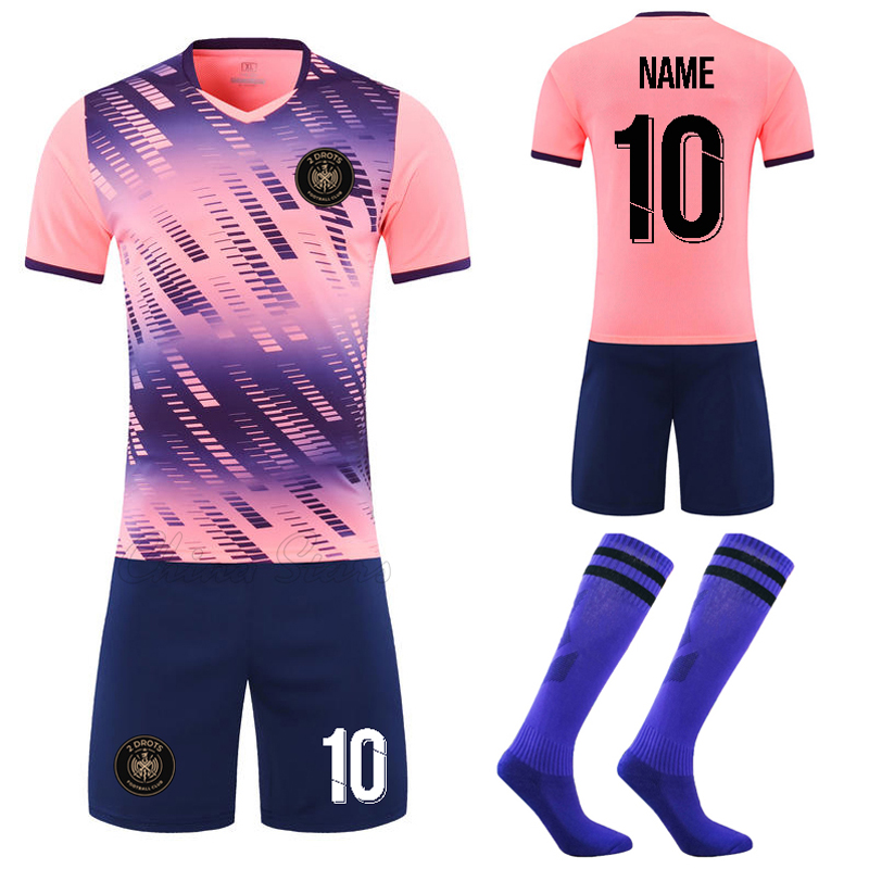 Men Soccer Jerseys Sets 2022 Boys Girls Football Shirts Sportswear Youth Kids Football Training Uniforms Tracksuits with Socks