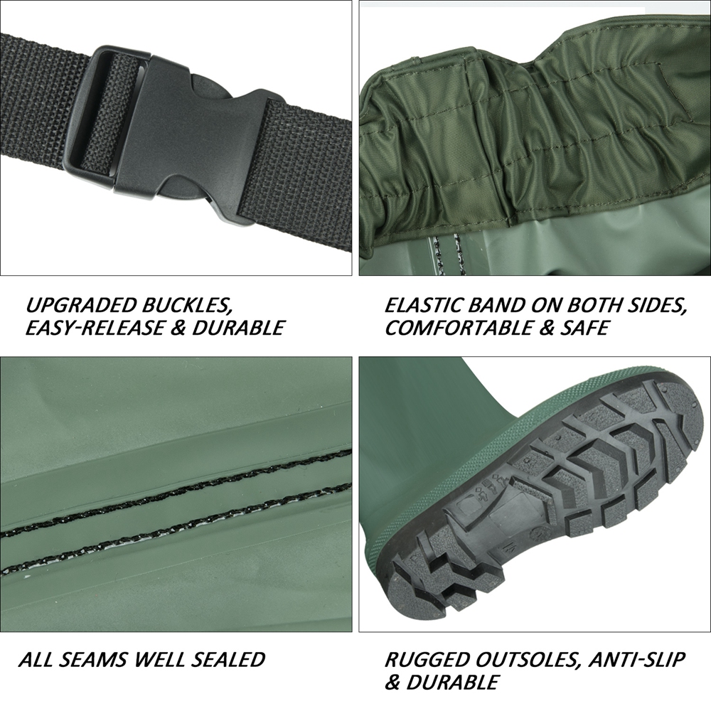 Goture Kid Fishing Waders 100% Waterproof Chest Fishing Pants 2-9 Years Old Children Wader Girl Boys Fishing Suit with Boot