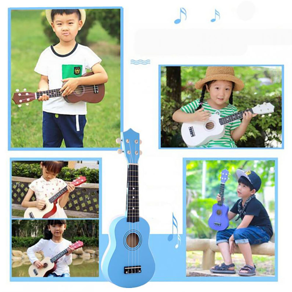 21 Inch Soprano Ukulele Hawaii 4 String Guitar Tuner Pick Ukelele Bag Musical Instruments for Children Kids Christmas Gifts