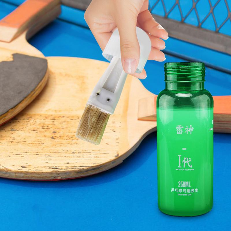 Table Tennis Rubber Glue Organic Table Tennis Adhesive With Brush 250ml Professional Ping Pong Accessories To Extend Racket