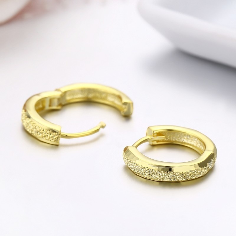 Cute 925 Sterling Silver Glitter Circle Small Loop Huggies Hoop Earrings For Women Jewelry Kids Baby Toddler Girls Arose Aretes