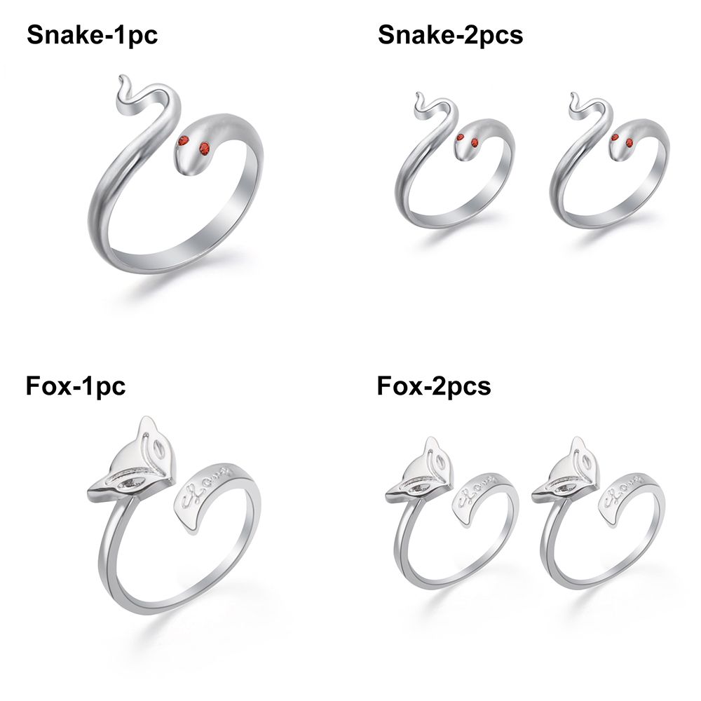 Adjustable Knitting Loop Crochet Loop Knitting Accessories Knitting Ring Adjust Finger Wear Fox/Snake Shape Knitted Ring
