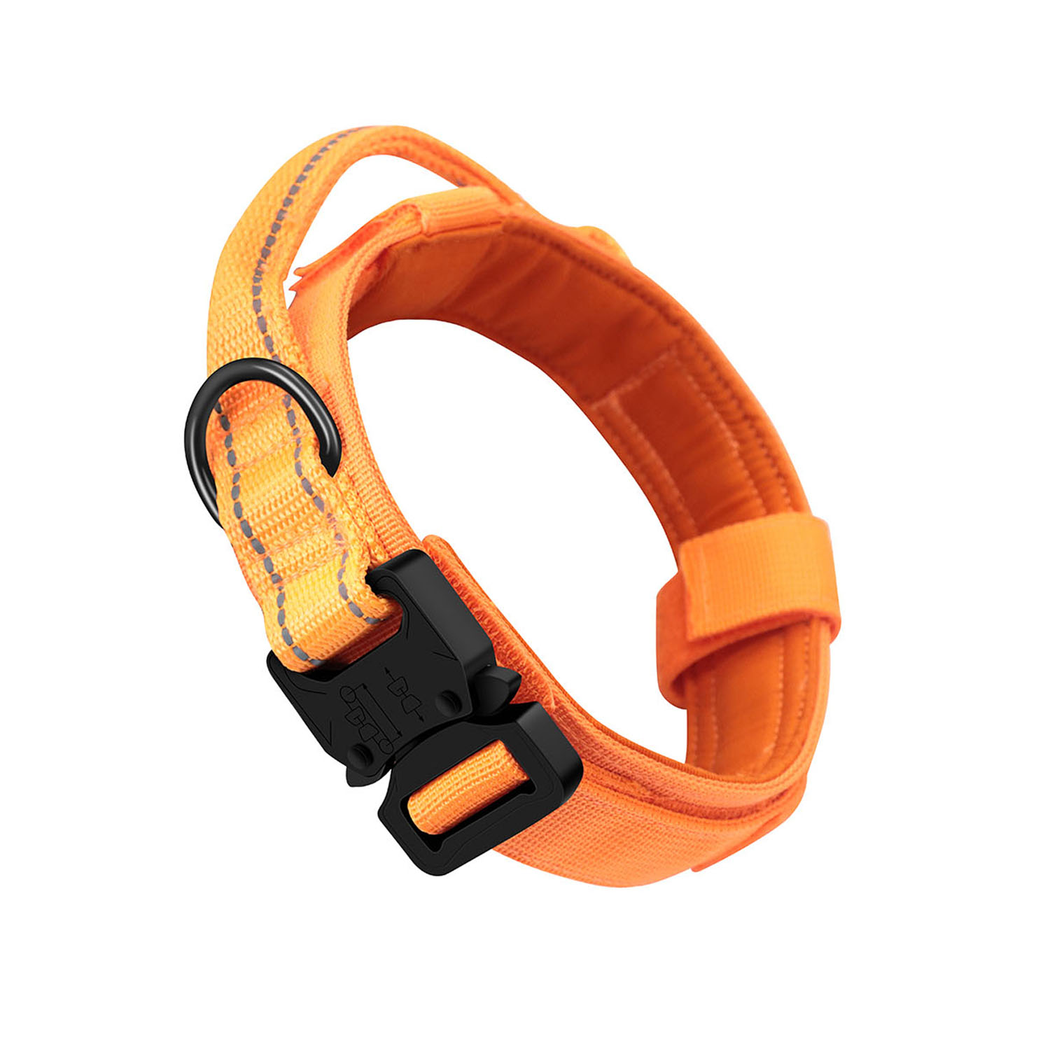 Reflective Tactical collar Adjustable military training nylon dog collar Dog collar with handle Quick release of dog collar