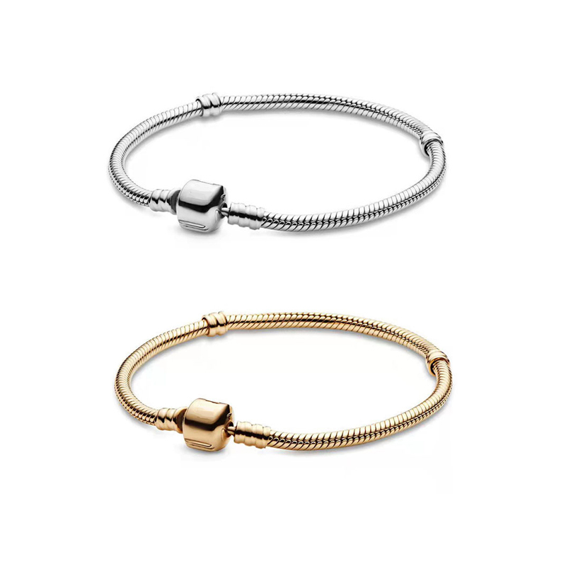 Cute Authentic Bracelets 3MM Snake Chain Women S925 Sterling Silver Designer Charms Bracelet Birthday Gifts Christmas DIY Jewelry Making BR051
