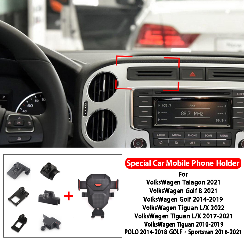 Gravity Phone Holder Air Vent Mount Mobile Stand Interior Parts For Volkswagen VW CRV Breeze Avancler Car Styling Accessories