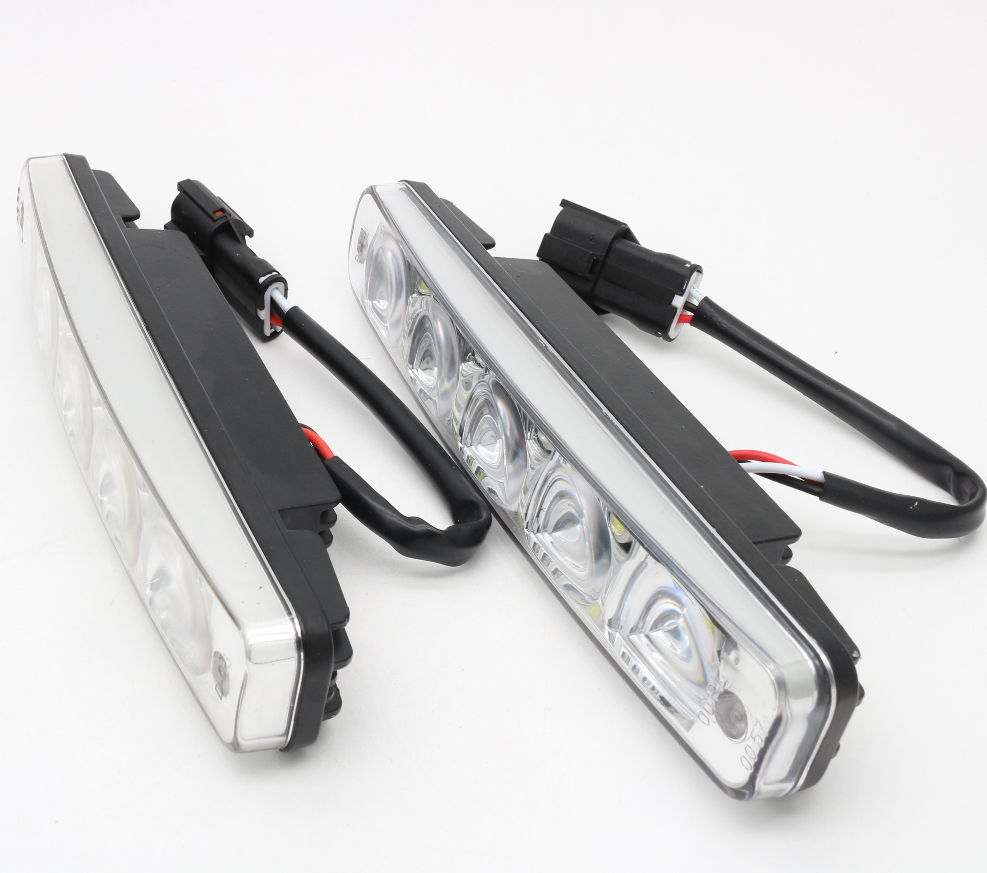 2pcs 10W 12V E4 LED Daytime Running Light Car Daylight DRL Fog Light 6000K Waterproof Super Bright White Aluminum Shell