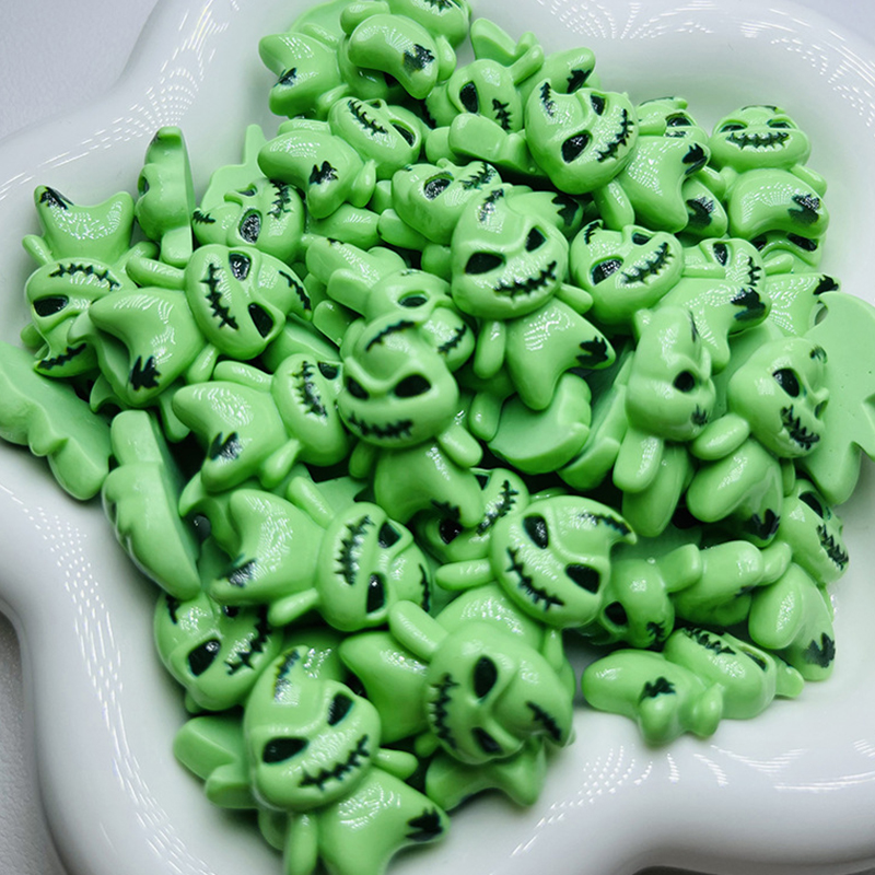 10pc 3D Ghostface Spooky Design Resin Nail Charm Halloween Decorations Gems Glitter Acrylic DIY Nail Art Accessories