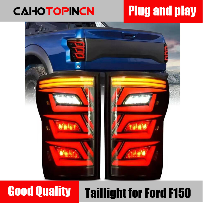 1 Set Car LED Taillight For Ford F150 2015 2016 2017 2018 2019 2020 Parking Tail Lights Rear Brake Lamps Pickup Brake Lights