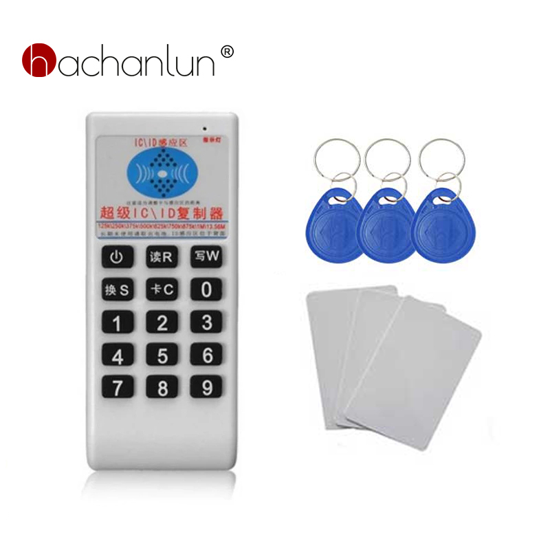 125Khz-13.56MHZ Copier Duplicator Cloner Handheld RFID NFC IC Card Reader Writer + 3pcs 125KHZ Keyfobs +3pcs 13.56MHZ Cards