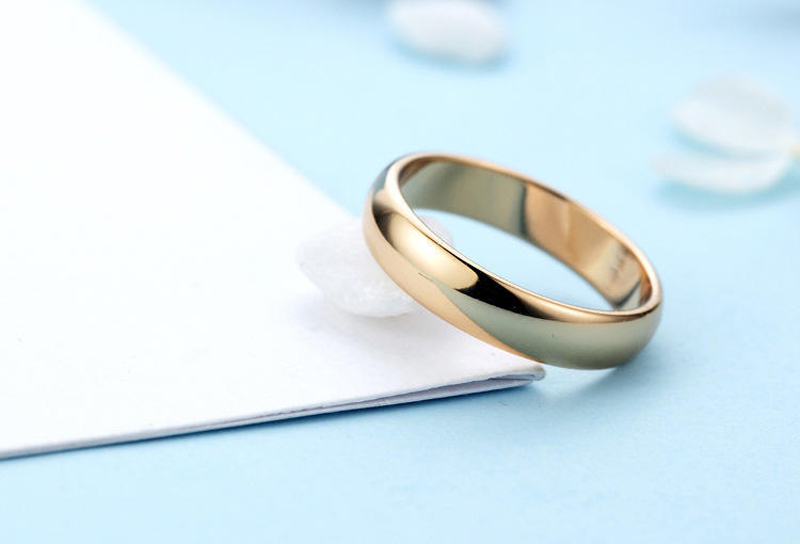 Yanleyu Luxury 18K Gold Color Engagement Jewelry Wedding Band Couple Rings for Men and Women Anniversary Gift Wholesale PR426