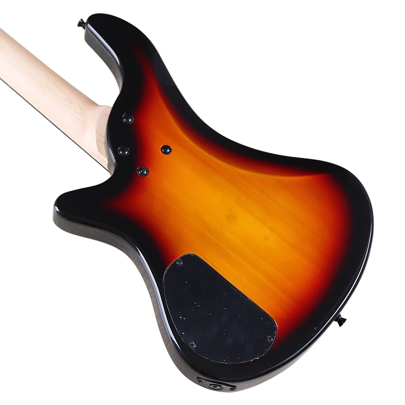 4 Strings Electric Bass Guitar 43 inch High Gloss Full Solid Okoume Wood Body Bass Guitar With Pick up