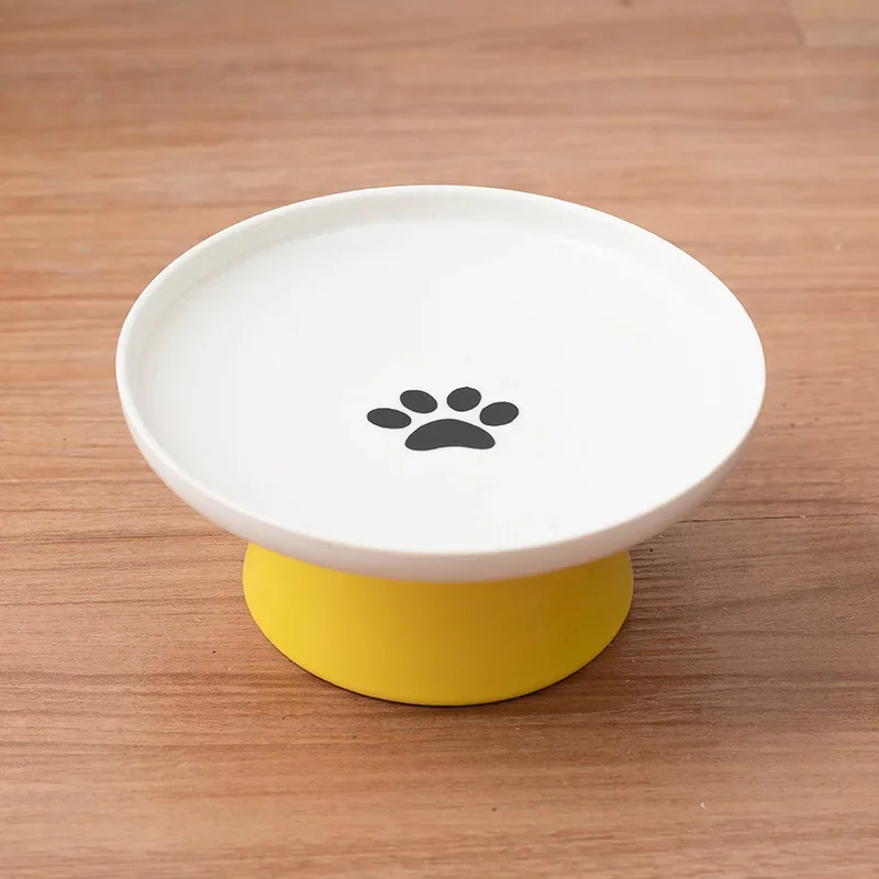 Cat Bowl Ceramic Pet Bowls Cat Dog Bowl Dish Pet Food Plate Kitten Water Dish Feeder Dog Bowl Feeder for Cats Pet Accessories