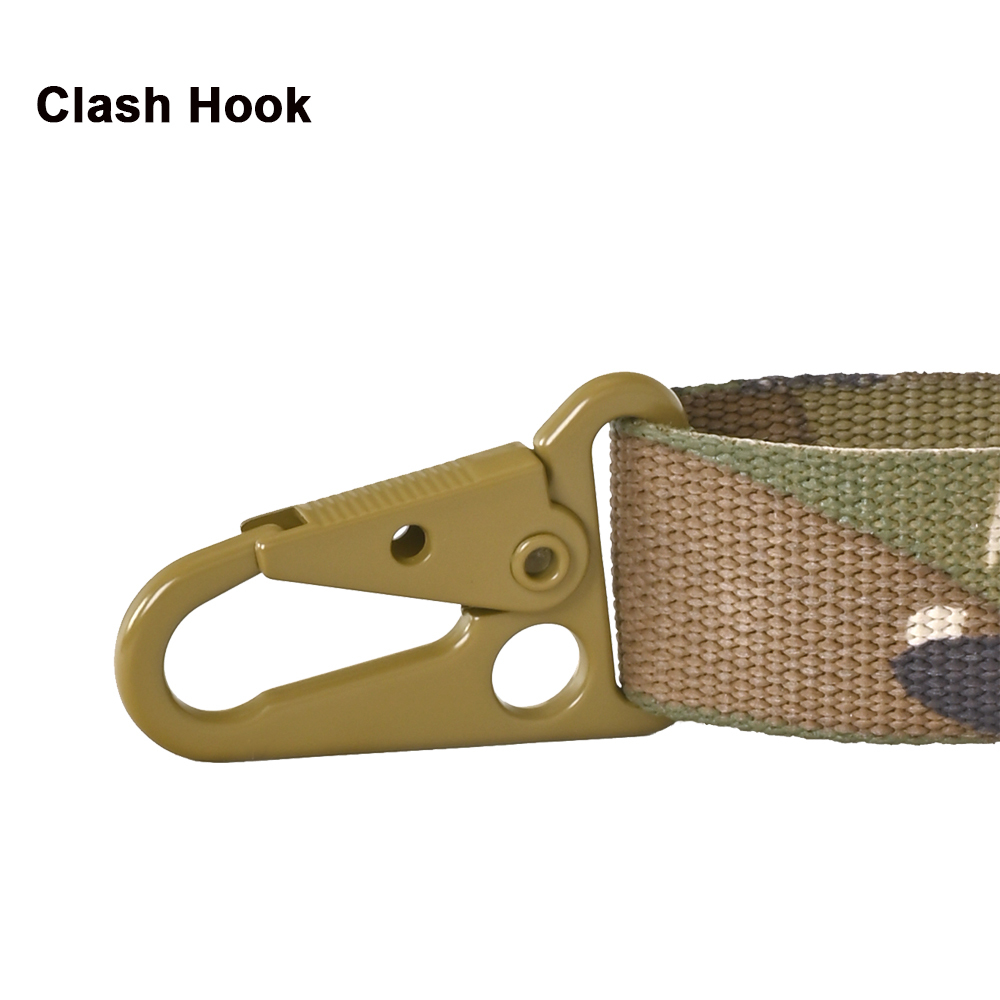Outdoor Sports Tactical 2 To 1 Point Modular Rifle Sling Quick Adjusting Steel Buckle Sling Snap Clash Hook Adjustable Pull Tab