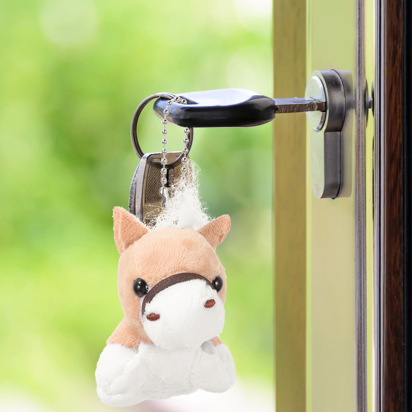 12pcs Malone Plush Pendants Key Chain Charms Soft Ornaments Stuffed Horse Backpack Hanging Decor